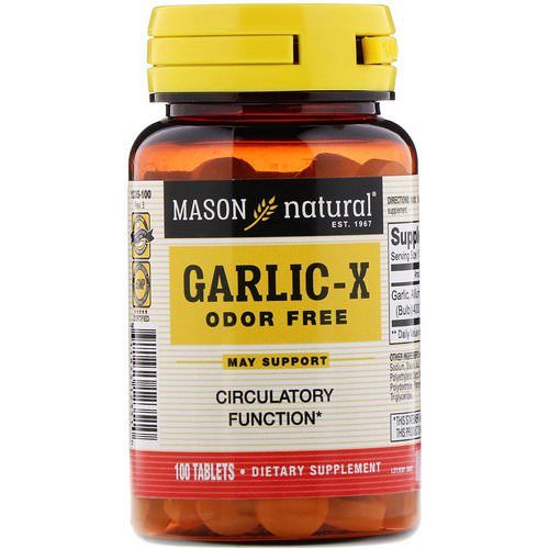 Mason Natural, Garlic X, Odor Free, 100 Tablets Review