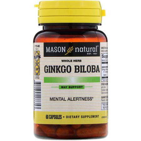 Mason Natural Ginkgo Biloba - Ginkgo Biloba, Homeopati, Örter