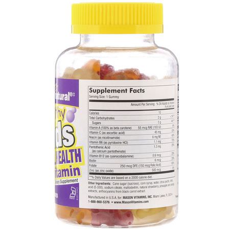 Multivitaminer För Barn, Hälsa, Barn, Baby: Mason Natural, Healthy Kids, Overall Health Multivitamin, 100 Gummies