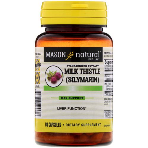 Mason Natural, Milk Thistle (Silymarin), Standardized Extract, 60 Capsules Review