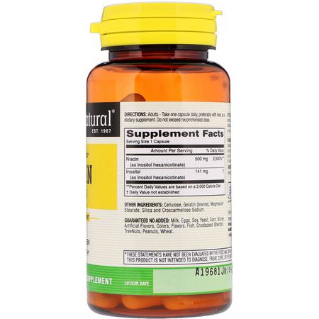 B3-Niacin, Vitamin B, Vitaminer, Kosttillskott: Mason Natural, Niacin, Flush Free, 500 mg, 60 Capsules
