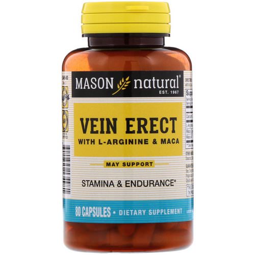 Mason Natural, Vein Erect with L-Arginine and Maca, 80 Capsules Review