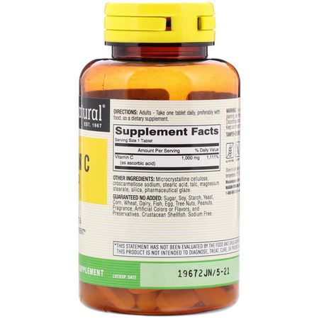 Influensa, Hosta, Kall, Askorbinsyra: Mason Natural, Vitamin C, 1000 mg, 100 Tablets