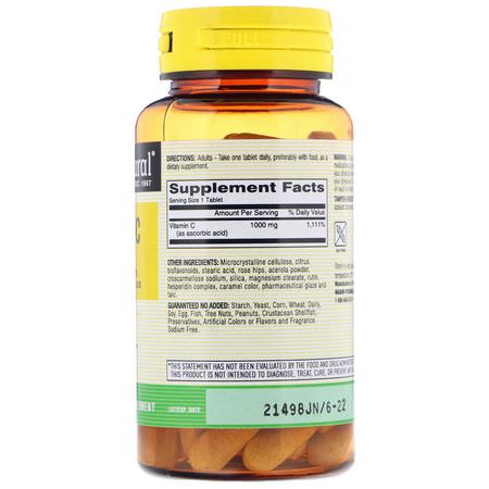 Influensa, Hosta, Kall, Askorbinsyra: Mason Natural, Vitamin C, 1000 mg, 90 Tablets