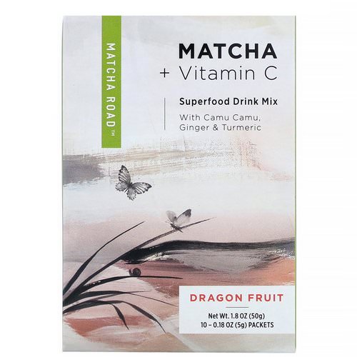 Matcha Road, Matcha + Vitamin C, Superfood Drink Mix, Dragonfruit, 10 Packets, 0.18 oz (5 g) Each Review