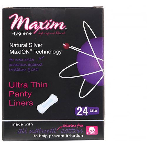 Maxim Hygiene Products, Ultra Thin Panty Liners, Natural Silver MaxION Technology, Lite, 24 Panty Liners Review