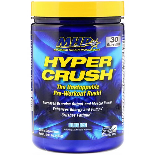 MHP, Hyper Crush, Pre-Workout, Blue Ice, 0.93 lbs (423 g) Review