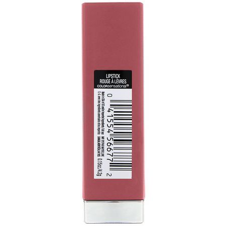 Läppstift, Läppar, Smink: Maybelline, Color Sensational, Made For All Lipstick, 376 Pink for Me, 0.15 oz (4.2 g)