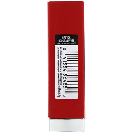 Läppstift, Läppar, Smink: Maybelline, Color Sensational, Made For All Lipstick, 385 Ruby for Me, 0.15 oz (4.2 g)