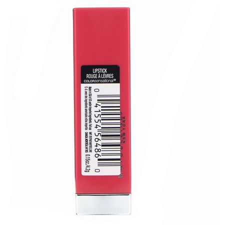 Läppstift, Läppar, Smink: Maybelline, Color Sensational, Made For All Lipstick, Fuchsia For Me, 0.15 oz (4.2 g)