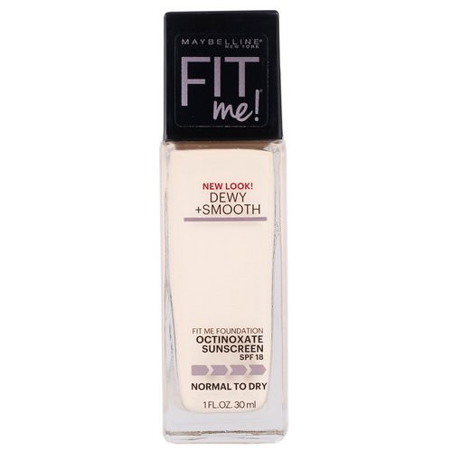 Maybelline, Fit Me, Dewy + Smooth Foundation, 110 Porcelain, 1 fl oz (30 ml) Review