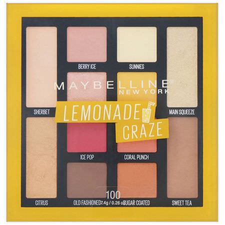 Makeupgåvor, Ögonskugga, Ögon, Smink: Maybelline, Lemonade Craze Eyeshadow Palette, 0.26 oz (7.4 g)