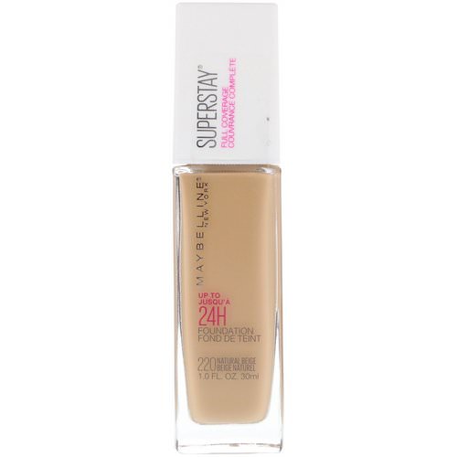 Maybelline, Super Stay, Full Coverage Foundation, 220 Natural Beige, 1 fl oz (30 ml) Review