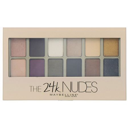 Makeupgåvor, Ögonskugga, Ögon, Smink: Maybelline, The 24K Nudes Eyeshadow Palette, 0.34 oz (9.6 g)