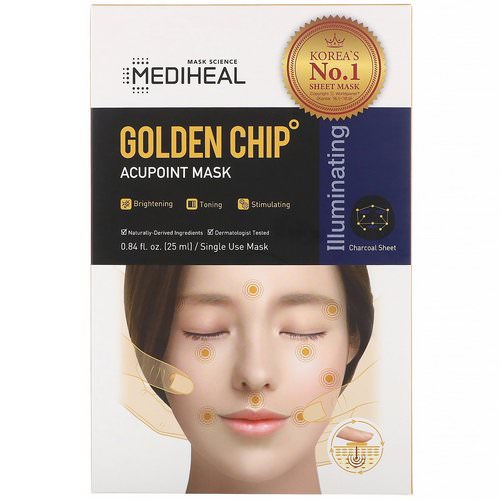Mediheal, Golden Chip, Acupoint Mask, 5 Sheets, 0.84 fl oz (25 ml) Each Review