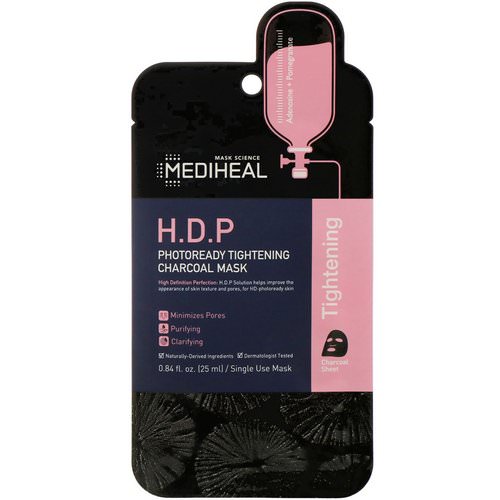 Mediheal, H.D.P, Photoready Tightening Charcoal Mask, 1 Sheet, 0.84 fl oz (25 ml) Review