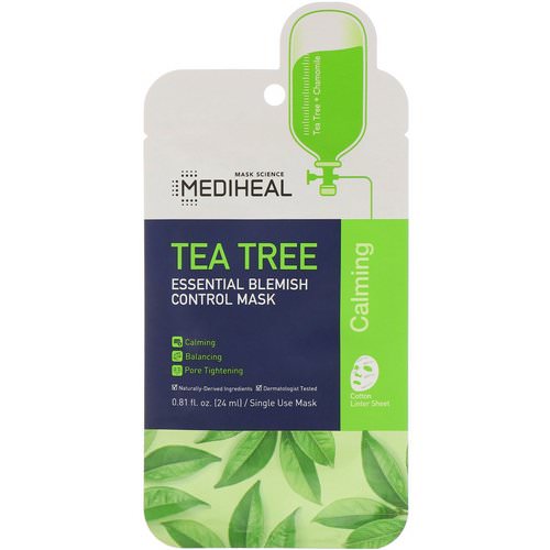 Mediheal, Tea Tree, Essential Blemish Control Mask, 1 Sheet, 0.81 fl oz (24 ml) Review