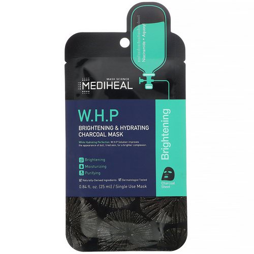 Mediheal, W.H.P, Brightening & Hydrating Charcoal Mask, 1 Sheet, 0.84 fl oz (25 ml) Review