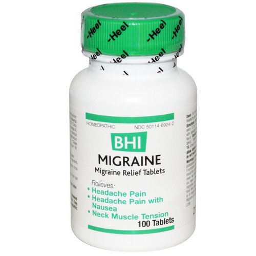 MediNatura, BHI, Migraine Relief, 100 Tablets Review