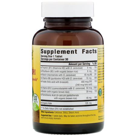 Vitamin B-Komplex, Vitamin B, Vitaminer, Kosttillskott: MegaFood, Balanced B Complex, 30 Tablets