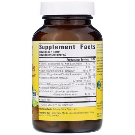 Vitamin B-Komplex, Vitamin B, Vitaminer, Kosttillskott: MegaFood, Balanced B Complex, 60 Tablets
