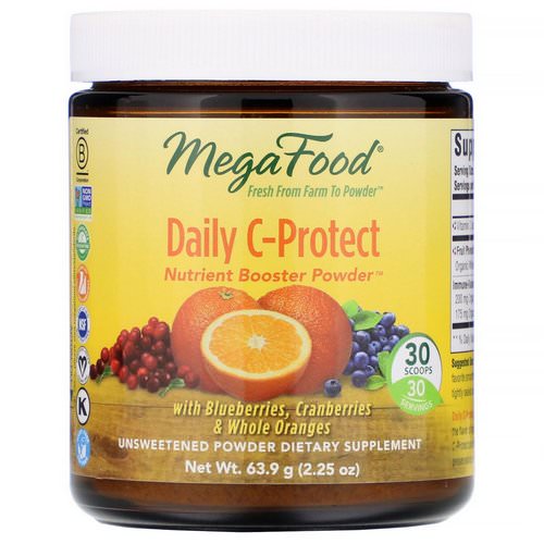 MegaFood, Daily C-Protect, Nutrient Booster Powder, Unsweetened, 2.25 oz (63.9 g) Review