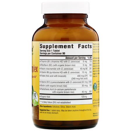 Vitamin B-Komplex, Vitamin B, Vitaminer, Kosttillskott: MegaFood, Balanced B Complex, 90 Tablets