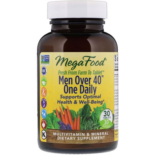 MegaFood, Men Over 40 One Daily, Iron Free Formula, 30 Tablets Review