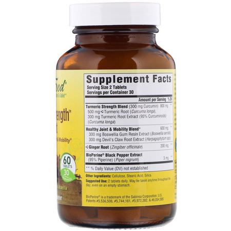 Curcumin, Gurkmeja, Antioxidanter, Kosttillskott: MegaFood, Turmeric Strength For Joint, 60 Tablets