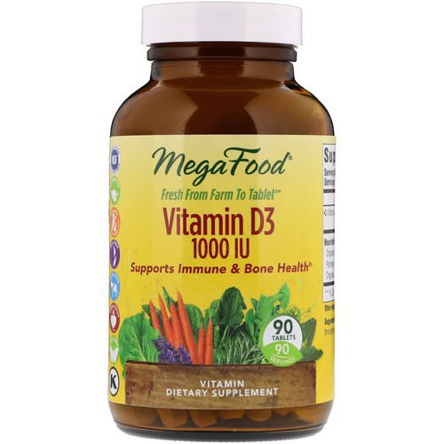 MegaFood, Vitamin D3, 1,000 IU, 90 Tablets Review