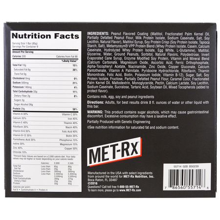 MET-Rx Soy Protein Bars Milk Protein Bars - Mjölkproteinbarer, Sojaproteinbarer, Proteinbarer, Brownies