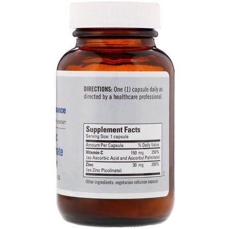 Influensa, Hosta, Förkylning, Zink: Metabolic Maintenance, Zinc Picolinate, 30 mg, 100 Capsules