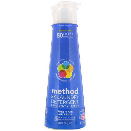 Method, 8X Laundry Detergent, Fresh Air, 20 fl oz (600 ml) Review