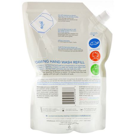 Handtvålpåfyllning, Dusch, Badkar: Method, Foaming Hand Wash Refill, Free + Clear, 28 fl oz (828 ml)