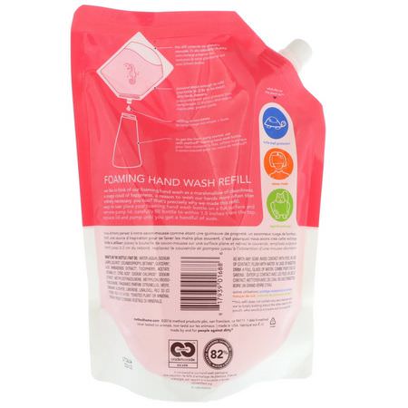 Påfyllning Av Handtvål, Dusch, Bad: Method, Foaming Hand Wash Refill, Pink Grapefruit, 28 fl oz (828 ml)