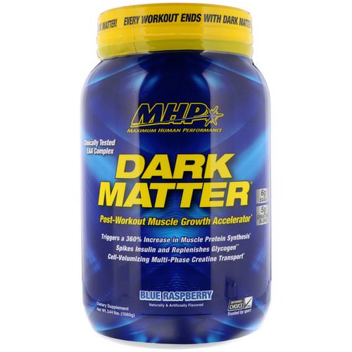 MHP, Dark Matter, Post-Workout Muscle Growth Accelerator, Blue Raspberry, 3.44 lbs (1560 g) Review