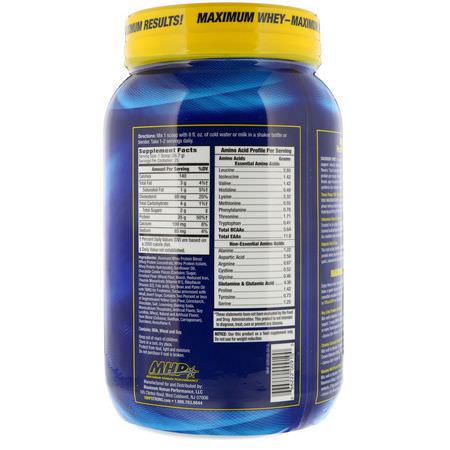 Vassleprotein, Idrottsnäring: MHP, Maximum Whey, Cookies & Cream, 2.02 lbs (917.5 g)