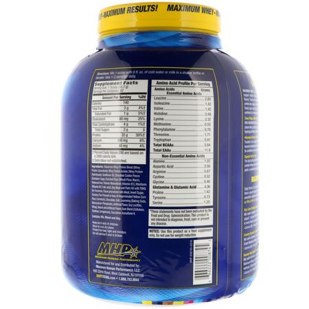 Vassleprotein, Idrottsnäring: MHP, Maximum Whey, Cookies & Cream, 5.01 lbs (2275 g)