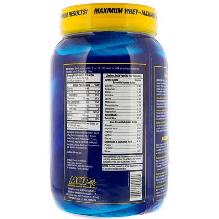 Vassleprotein, Idrottsnäring: MHP, Maximum Whey, Milk Chocolate, 2.02 lbs (917.5 g)