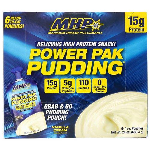 MHP, Power Pak Pudding, Vanilla Cream, 6 Pouches, 4 oz (113.4 g) Each Review