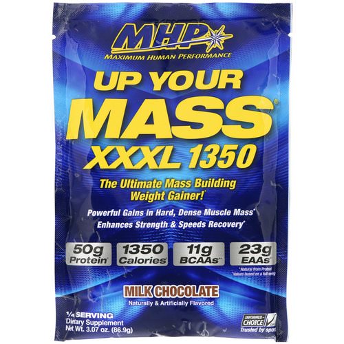 MHP, Up Your Mass, XXXL 1350, Milk Chocolate, 3.07 oz (86.9 g) Review