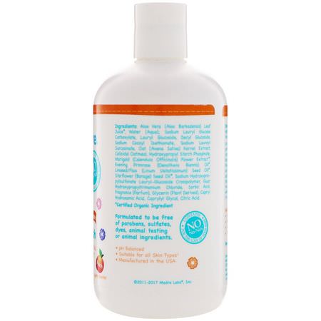 Shower Gel, Baby Body Wash, Body Wash, Allt-I-Ett-Babyschampo: Mild By Nature, Tear-Free Baby Shampoo & Body Wash, Peach, 12.85 fl oz (380 ml)