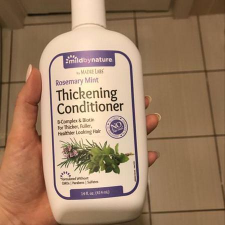 Mild By Nature, Thickening B-Complex + Biotin Conditioner by Madre Labs, No Sulfates, Rosemary Mint, 14 fl oz (414 ml)