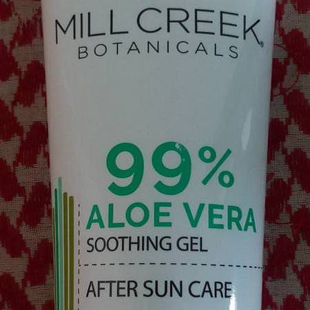 Mill Creek Botanicals Aloe Vera Skin Care Sunburn - Solbränna, Efter Solvård, Aloe Vera Hudvård, Hudbehandling