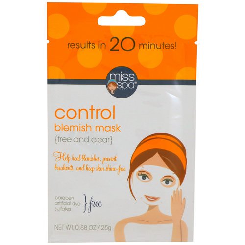 Miss Spa, Control, Blemish Mask, 1 Mask Review