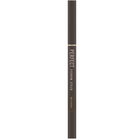 Gels, Brow Pencils, Eyes, K- Beauty Makeup: Missha, Perfect Eyebrow Styler, Dark Brown, 0.35 g