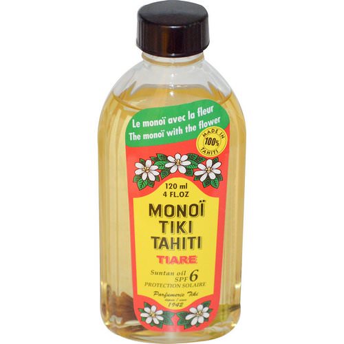 Monoi Tiare Tahiti, Suntan Oil SPF 6 Protection Solaire, Tiare (Gardenia), 4 fl oz (120 ml) Review