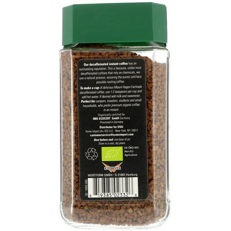 Snabbkaffe: Mount Hagen, Organic Fairtrade Coffee, Instant, Decaffeinated, 3.53 oz (100 g)