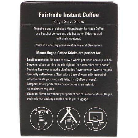 Snabbkaffe: Mount Hagen, Organic Fairtrade Instant Coffee, 25 Single Serve Sticks, 1.76 oz (50 g)