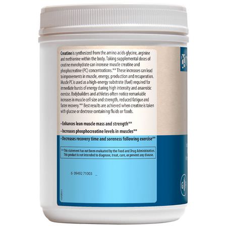 MRM Creatine Monohydrate Condition Specific Formulas - Kreatinmonohydrat, Kreatin, Muskelbyggare, Idrottsnäring
